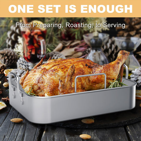 EWFEN lasagna and vegetables roasting pan ready for multi-dish meals