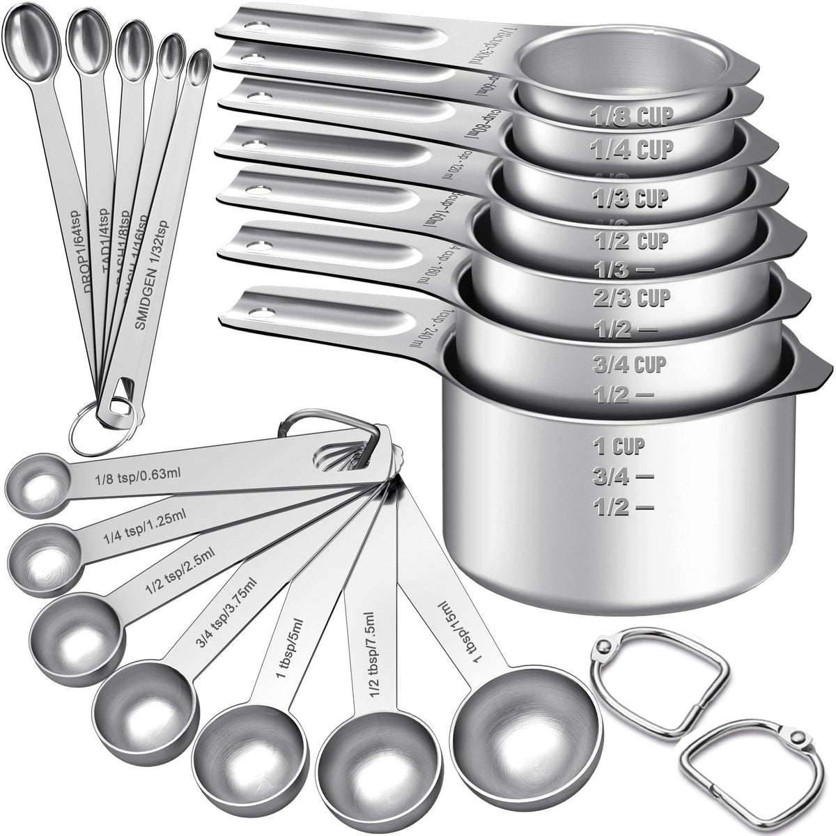 EWFEN measuring cups nesting design for space-saving kitchen organization.