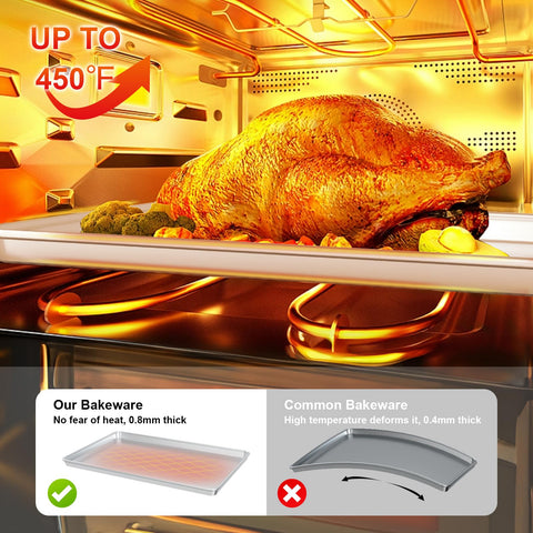 EWFEN mirror-finish baking surface reduces sticking and simplifies release