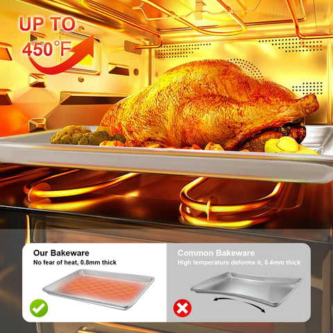 EWFEN mirror finish cookie sheets improve easy food release