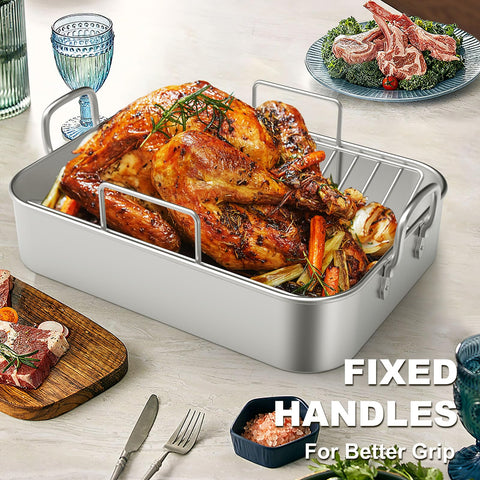 EWFEN roasting pan with non-stick coating for easy cleanup