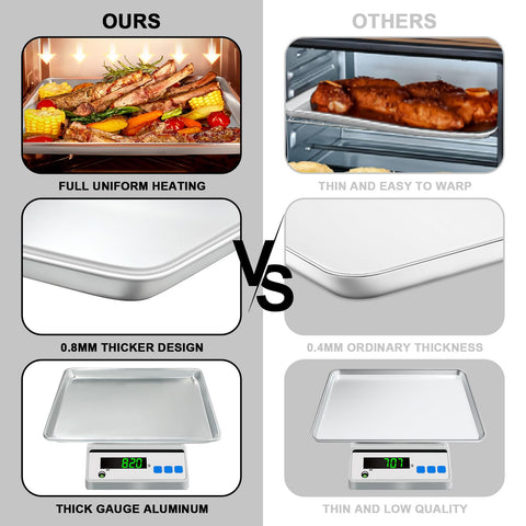 EWFEN nonstick half sheet pan release easily for effortless baking