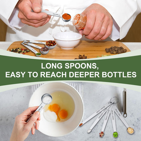 EWFEN measuring cups feature outside measurements for quick reading and inside readouts.