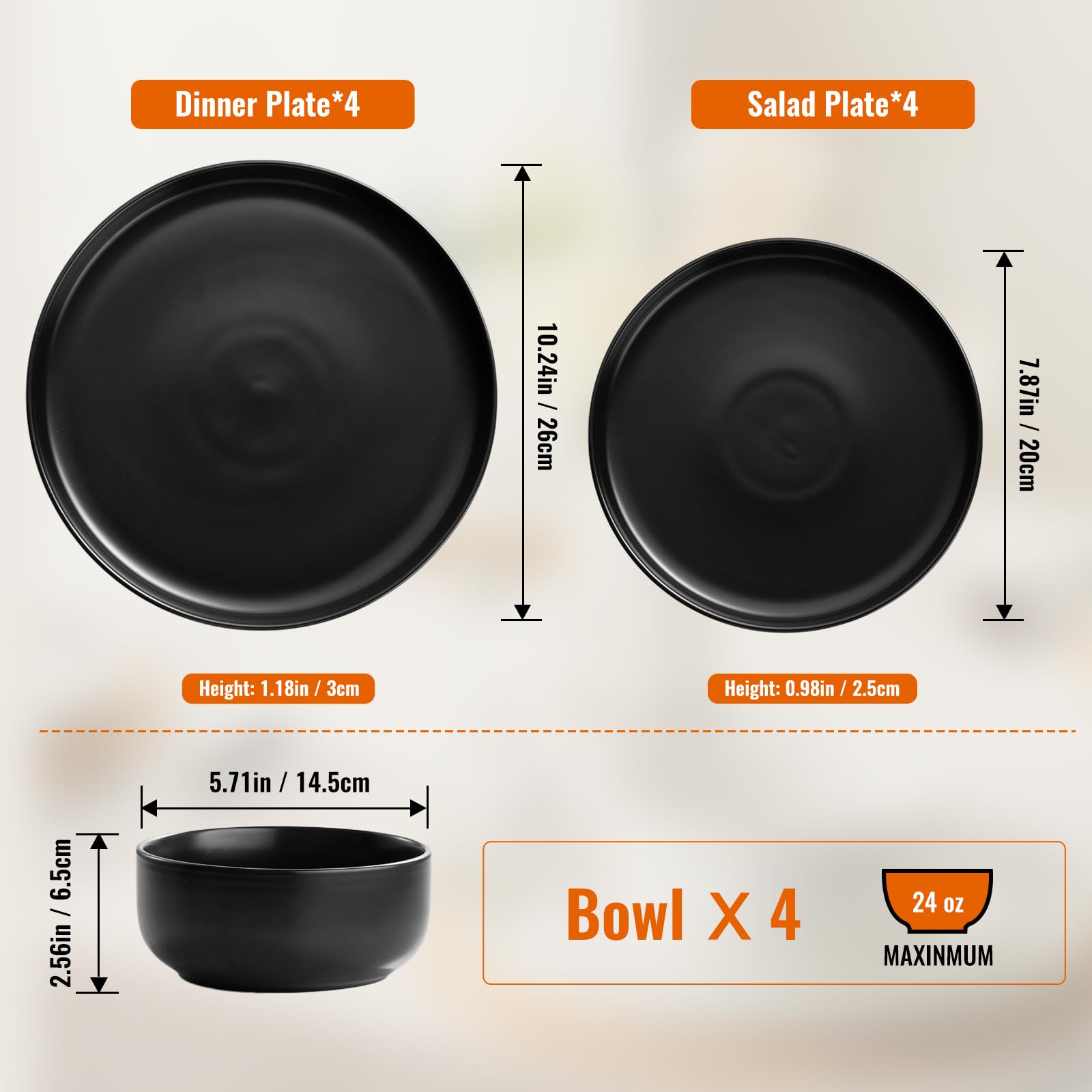 EWFEN deep bowls 5.71-inch ideal for soups and pasta, demonstrating durability