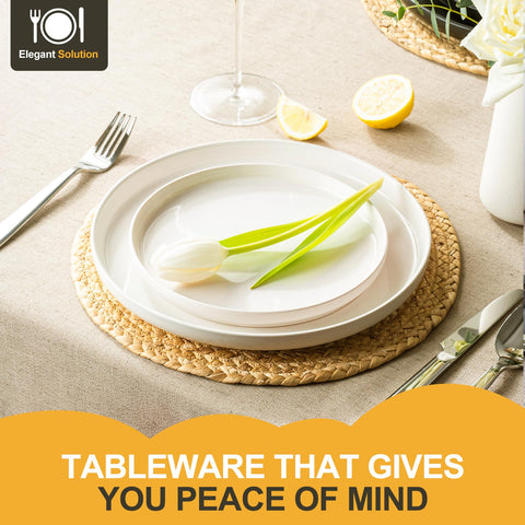 EWFEN sesame speckle salad plate adds contemporary table look