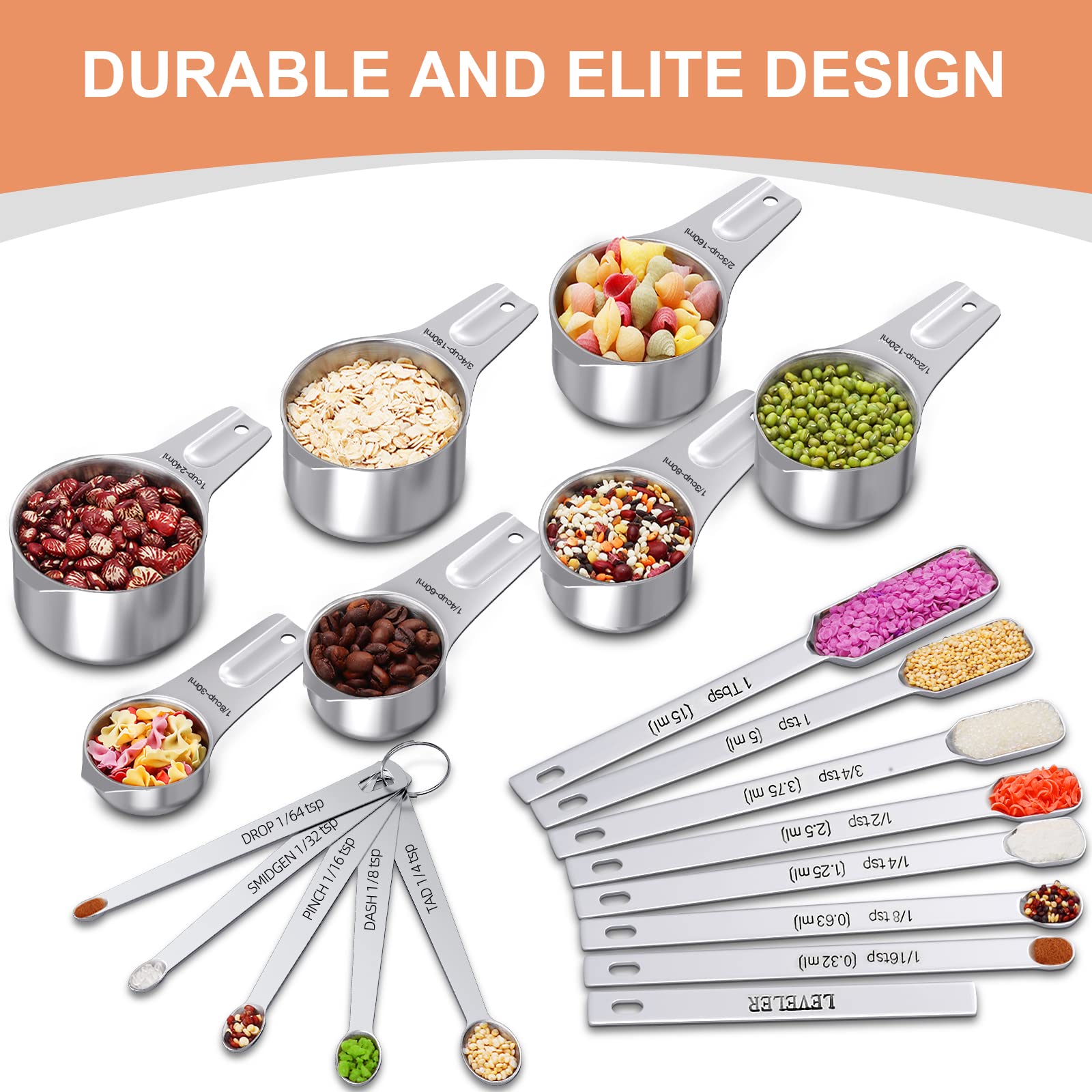 EWFEN rectangular-design spoons fit into small spice jars for accurate measuring.