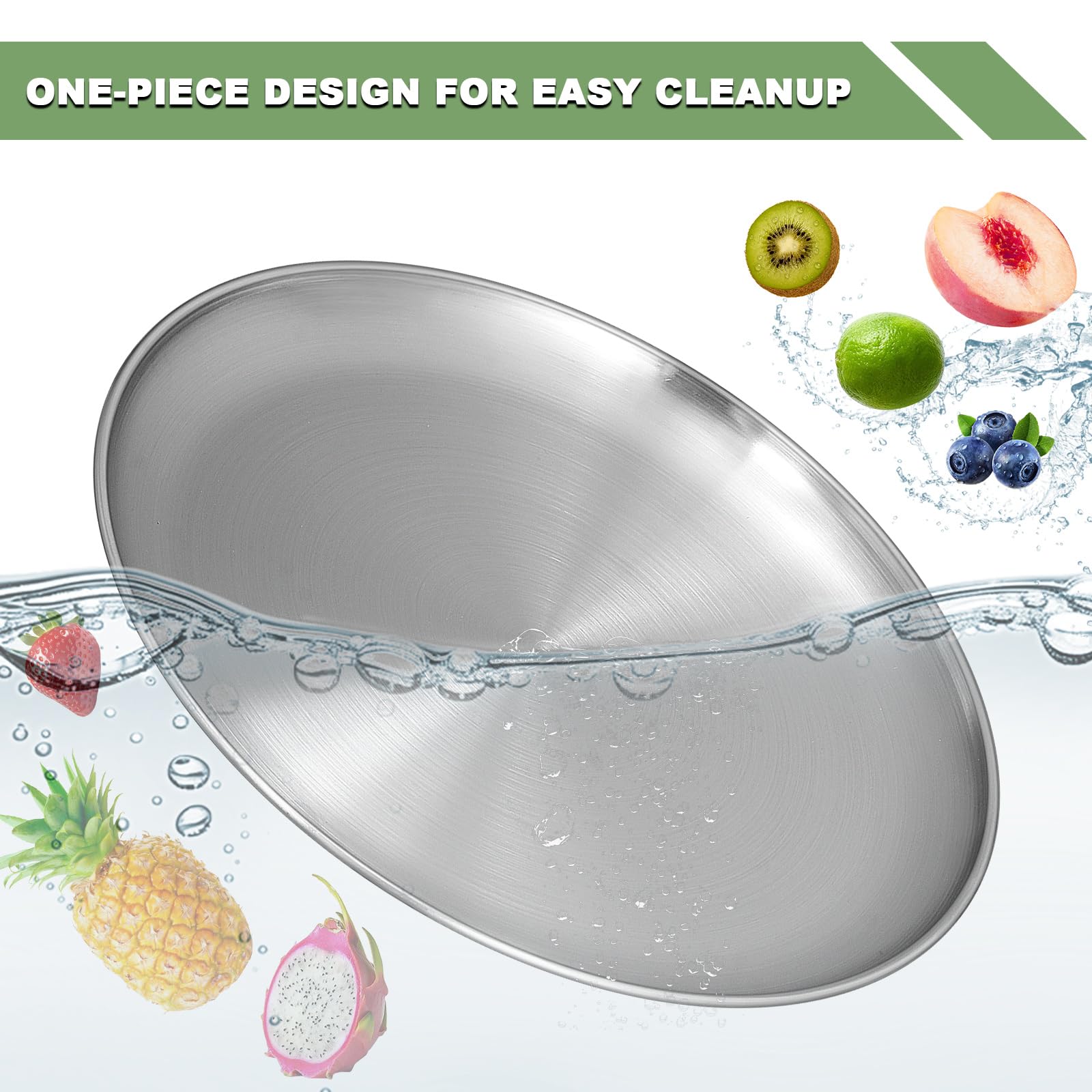 EWFEN stackable 10-inch plates save kitchen cabinet space.