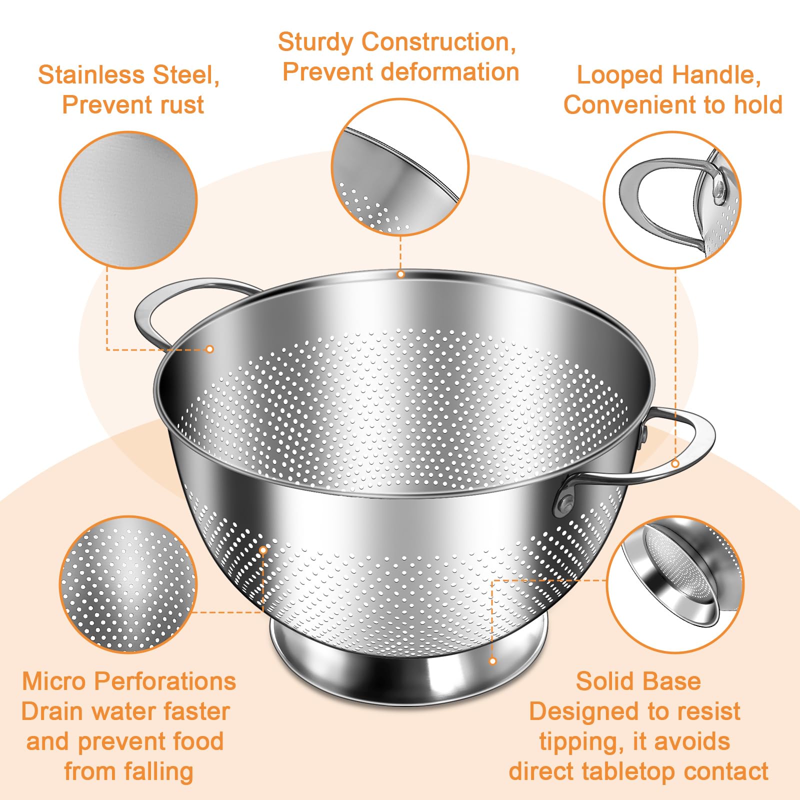 EWFEN rust-resistant stainless steel resists staining and odors