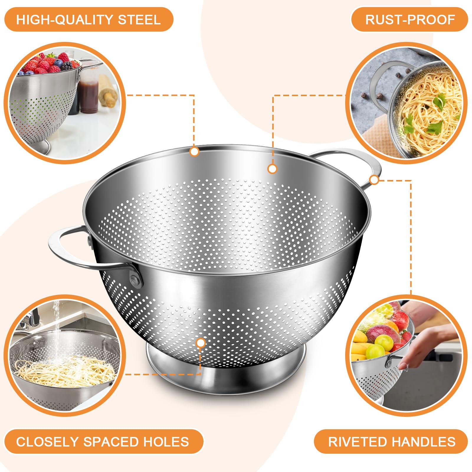 EWFEN wide rim frame provides stable handling during drainage