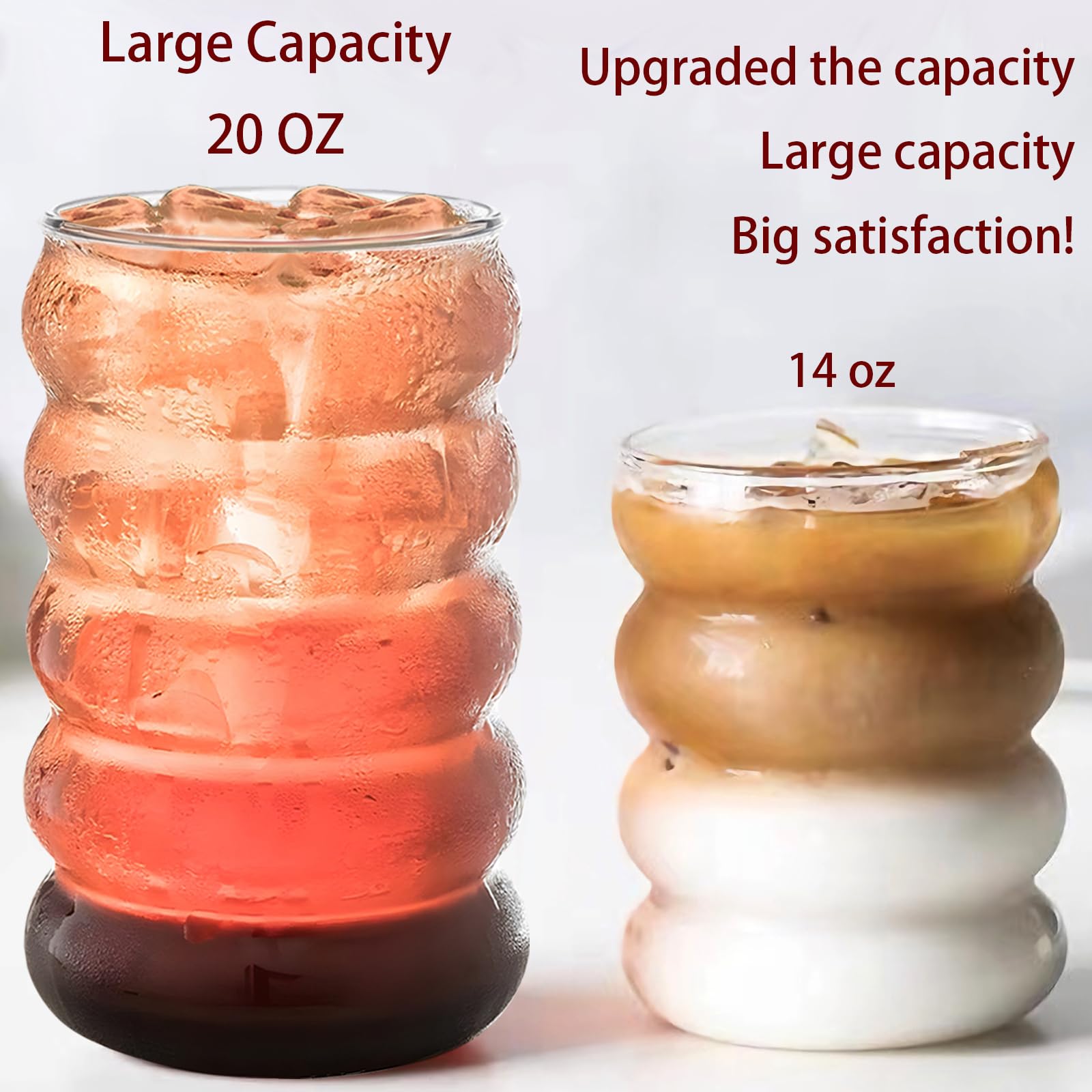 Ework4U 20oz capacity ideal for smoothies and boba tea.