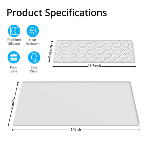 EWX non-slip bar mat under espresso machine prevents slips during use.