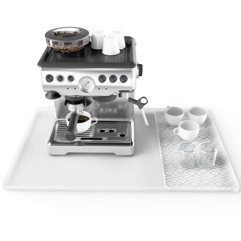 EWX silicone coffee mat with 24x16 surface protects countertops and stabilizes cups.