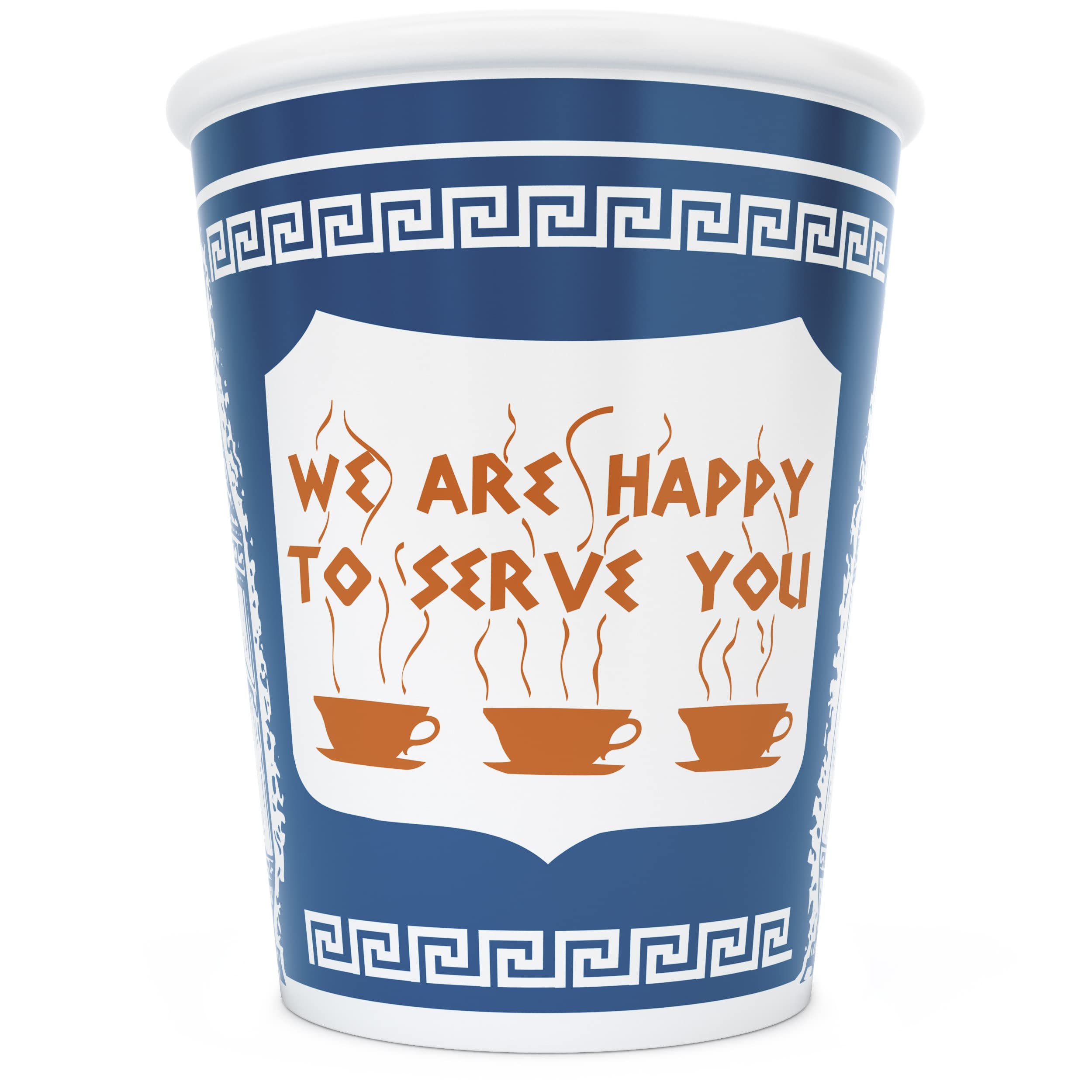 ExceptionLab NYC Greek ceramic cup front view shows reusable coffee option