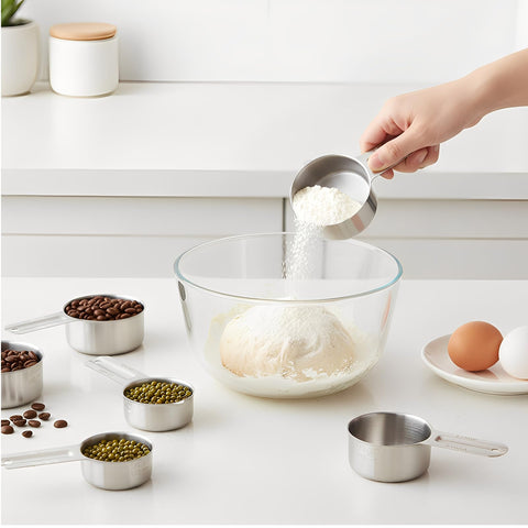 Exclaith measuring cups dishwasher-safe for easy cleanup and hygiene.