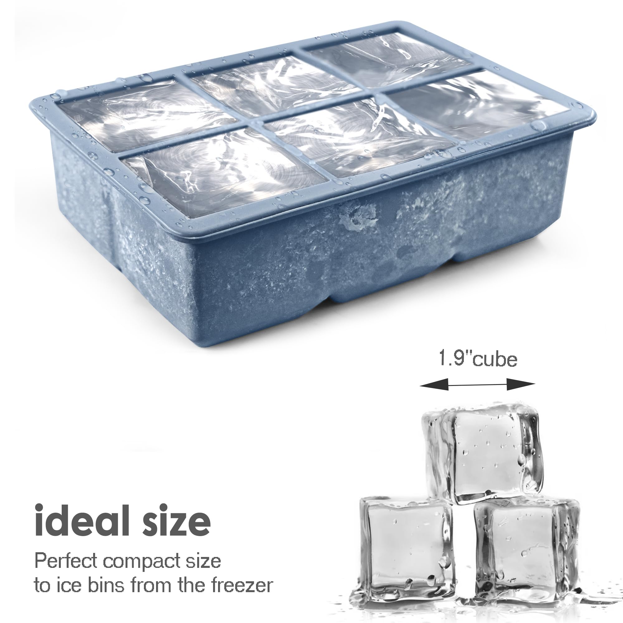 Excnorm large ice cubes for slow dilution in drinks.