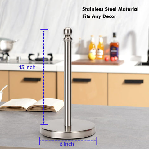Exilon felt-padded base protects countertops while adding stability during towel removal.