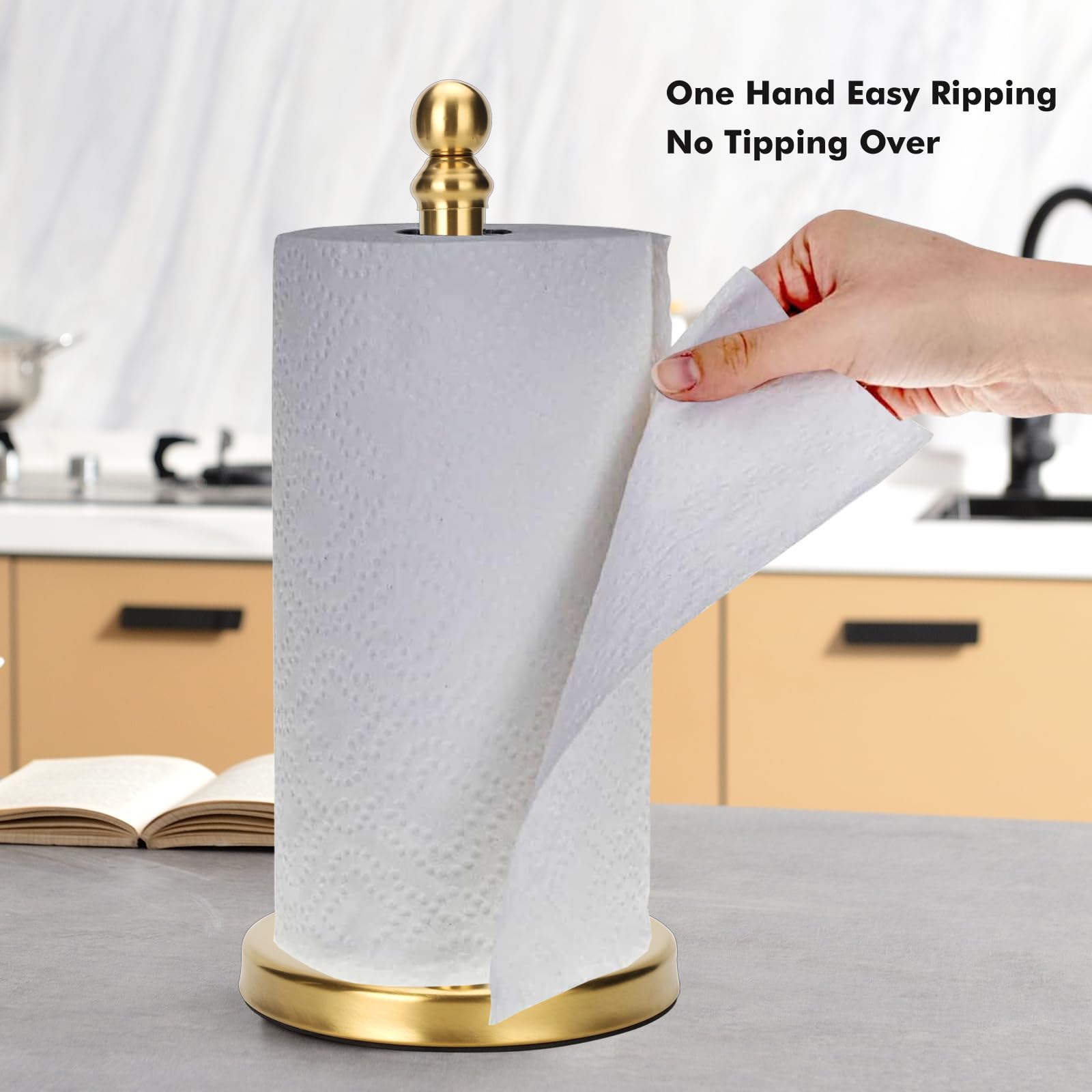 Exilon brushed gold finish complements any decor