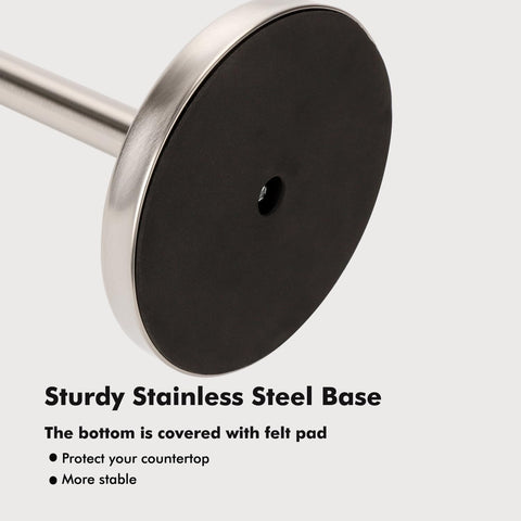 Exilon kitchen countertop paper towel holder stand blends style with practical utility.