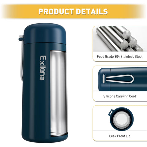 Exllena 304 stainless steel construction ensures durability for daily use.
