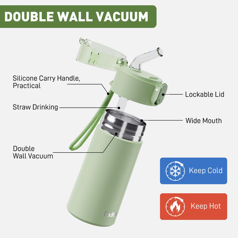Exllena 5oz bottle locking-lid close-up demonstrates leak-proof design