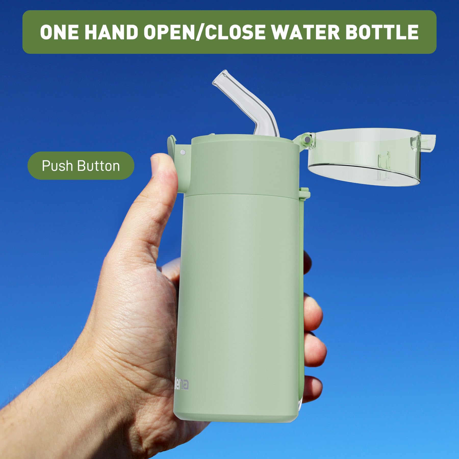 Exllena bottle with lunchbox illustrates kid-friendly milk or beverage use