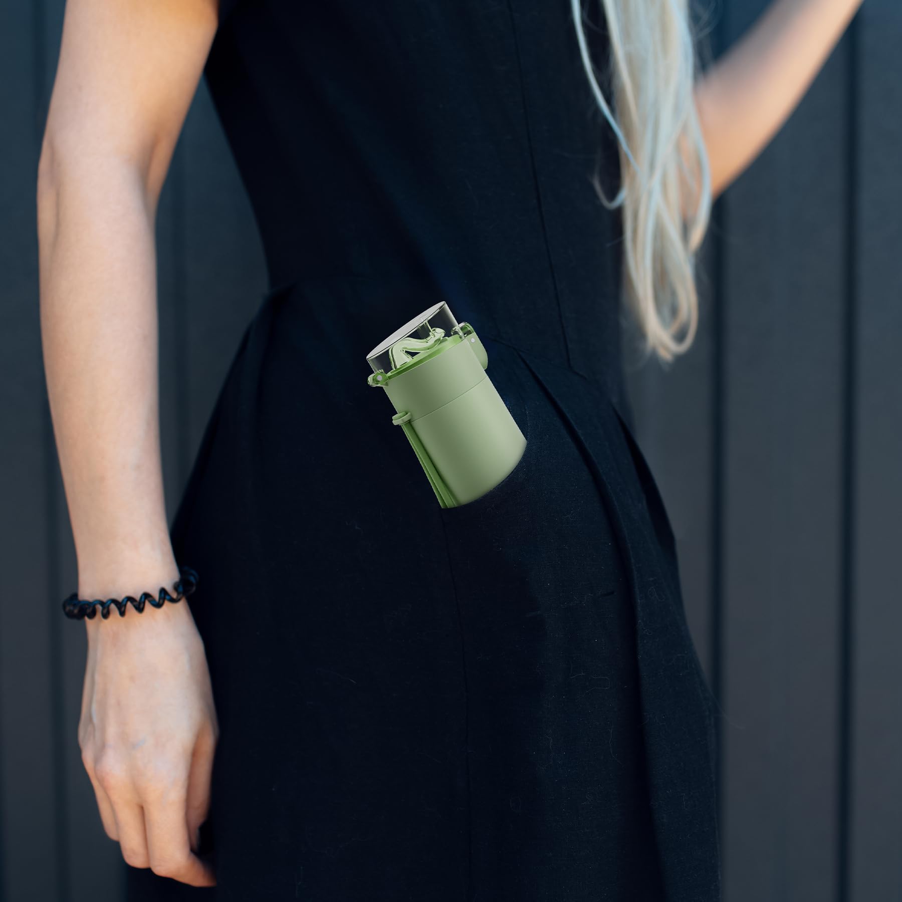 Exllena pocket-friendly bottle fits bag or backpack