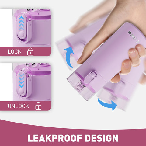 Exllena compact bottle with silicone handle for easy carrying.