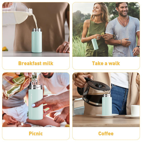 Exllena Double-wall insulation keeps beverages at the right temperature.