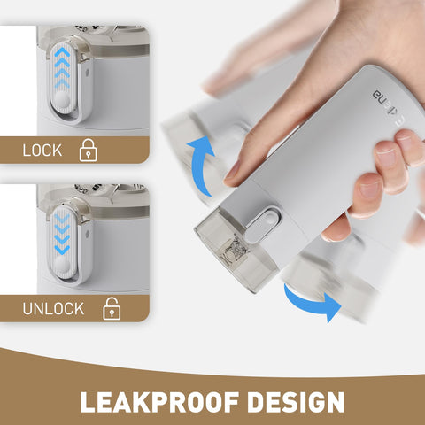 Exllena double-walled stainless steel design preserves beverage temperature.