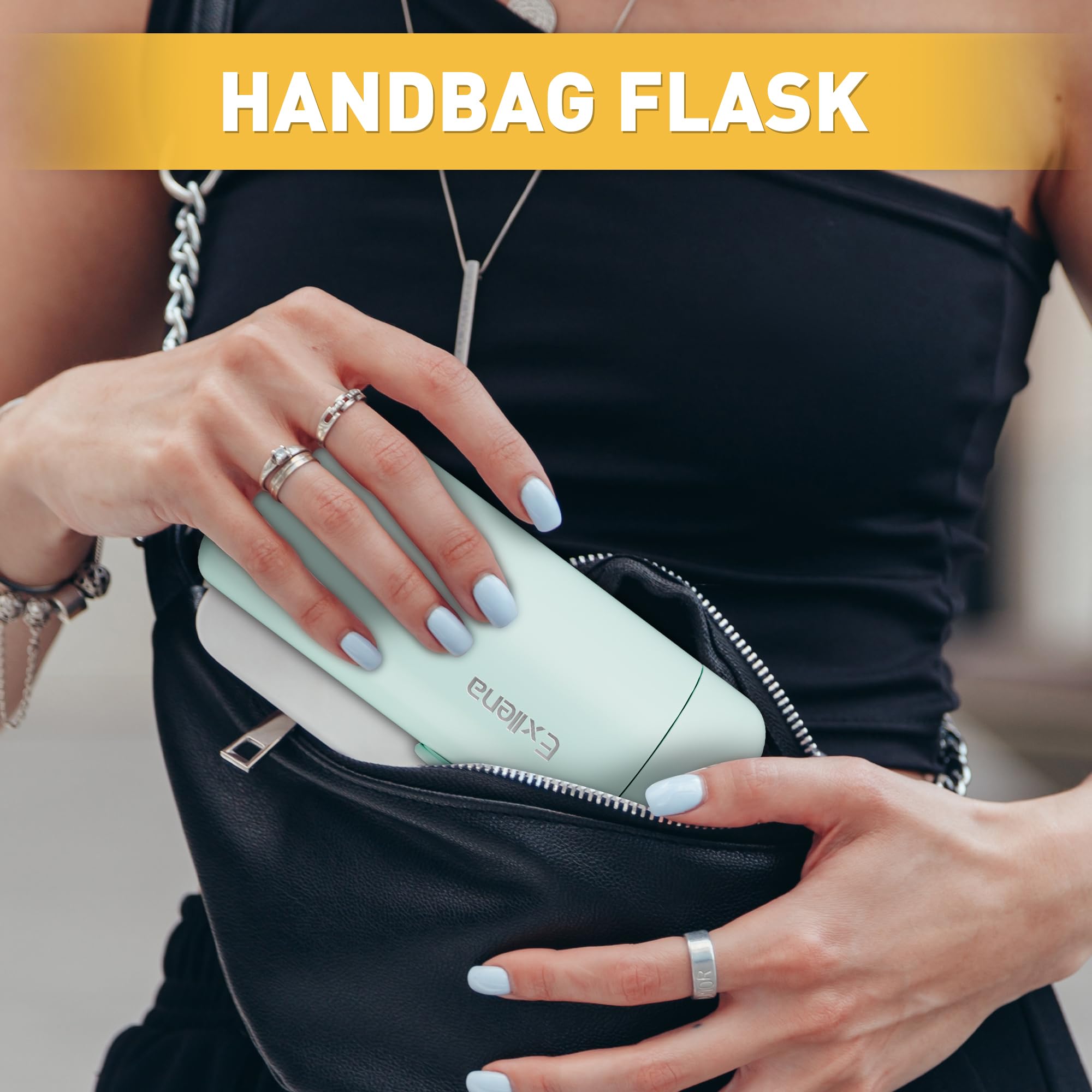 Exllena Leak-proof cap with silicone seal for bag-safe travel.
