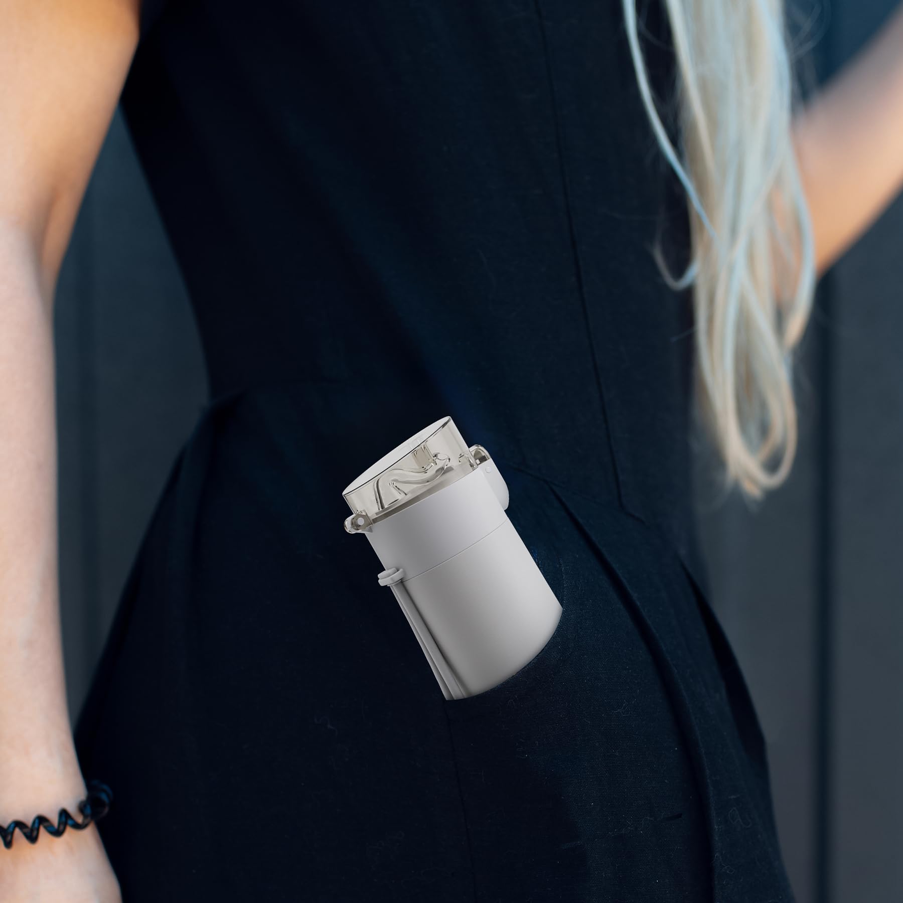 Exllena multi-purpose travel bottle suitable for coffee, water, or milk.