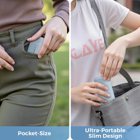 Exllena purse-friendly bottle sits discreetly for daily errands.