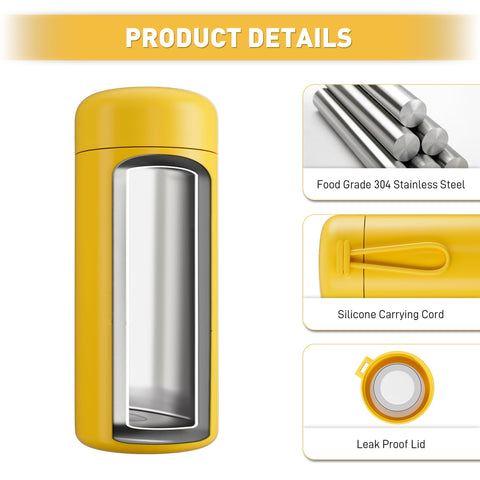 Exllena small bottle in 18-10 stainless steel for daily durable use.