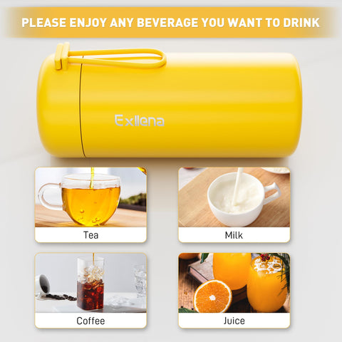 Exllena small bottle ready for hot or cold beverages during daily use.