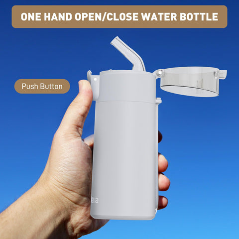 Exllena travel bottle features a straw for simple sipping on the move.