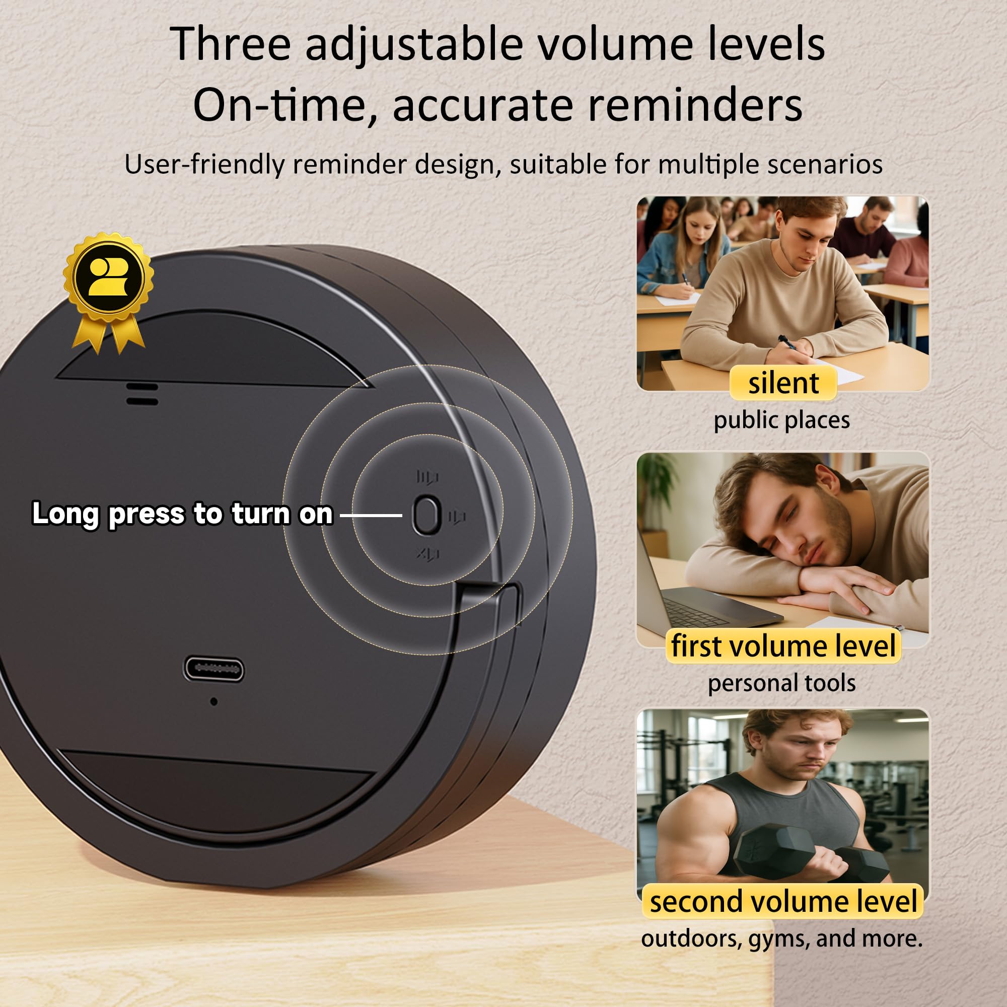 Exlliy timer mounted on metal surface for hands-free kitchen timing.