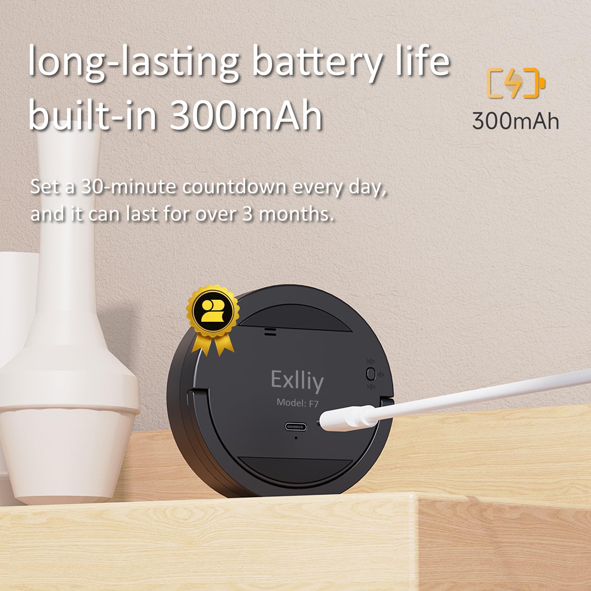 Exlliy timer's large LED display offers clear visibility from across the room.