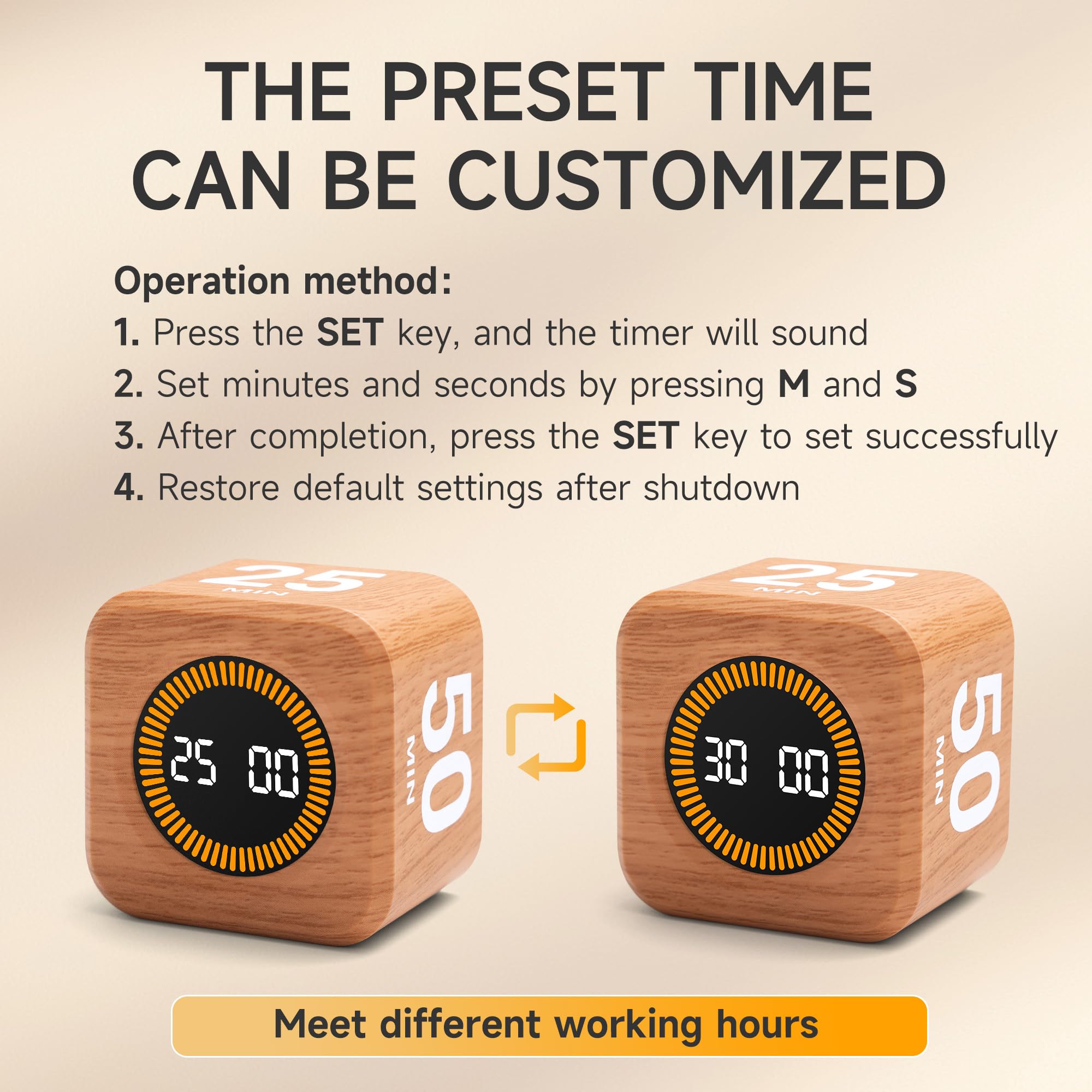 Exlliy timer fits kitchen, study, and office tasks