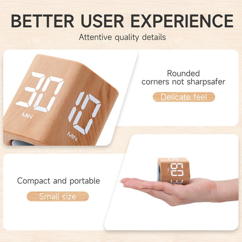 Exlliy productivity timer with volume modes for quiet or audible alerts