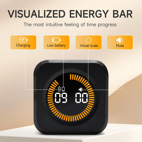 Exlliy timer side with mute button for silent focus