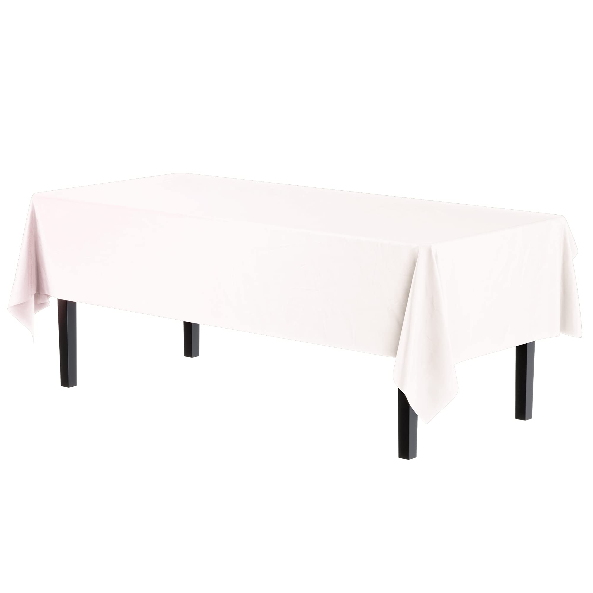Exquisite tablecloth on a table creates a clean, elegant backdrop for events