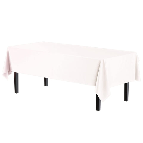 Exquisite tablecloth on a table creates a clean, elegant backdrop for events