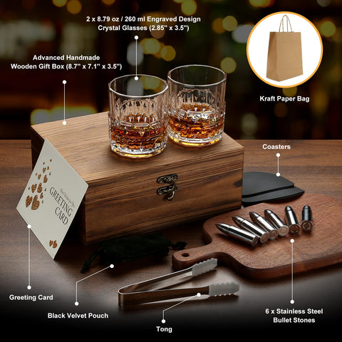 EXREIZST stainless steel whiskey stones for quick cooling without dilution