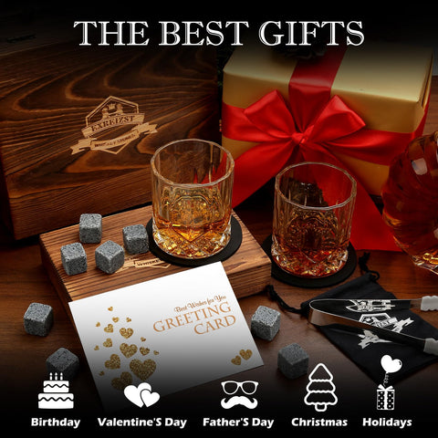 EXREIZST two crystal whiskey glasses offer a refined tasting experience