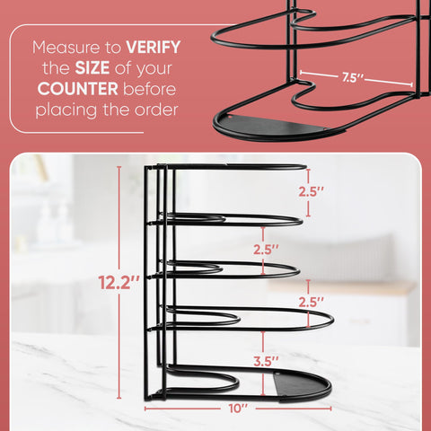Extreme Matters cast-iron skillets storage on a sturdy five-tier rack keeps items accessible.