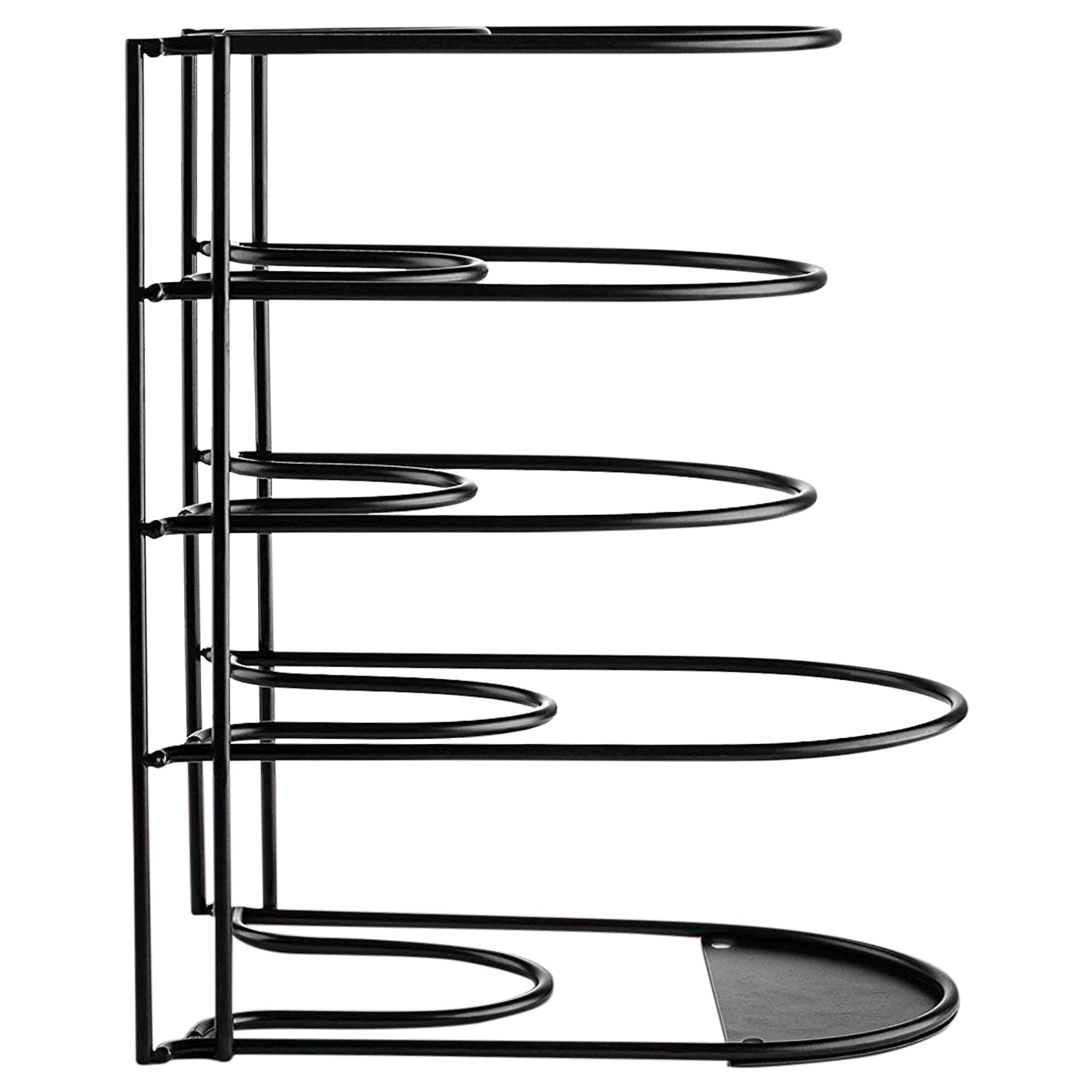 Black Extreme Matters heavy-duty storage blends with kitchen decor while organizing cookware.