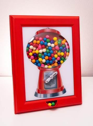 Eye Candy Frame dispenses treats for quick, mess-free snacking.
