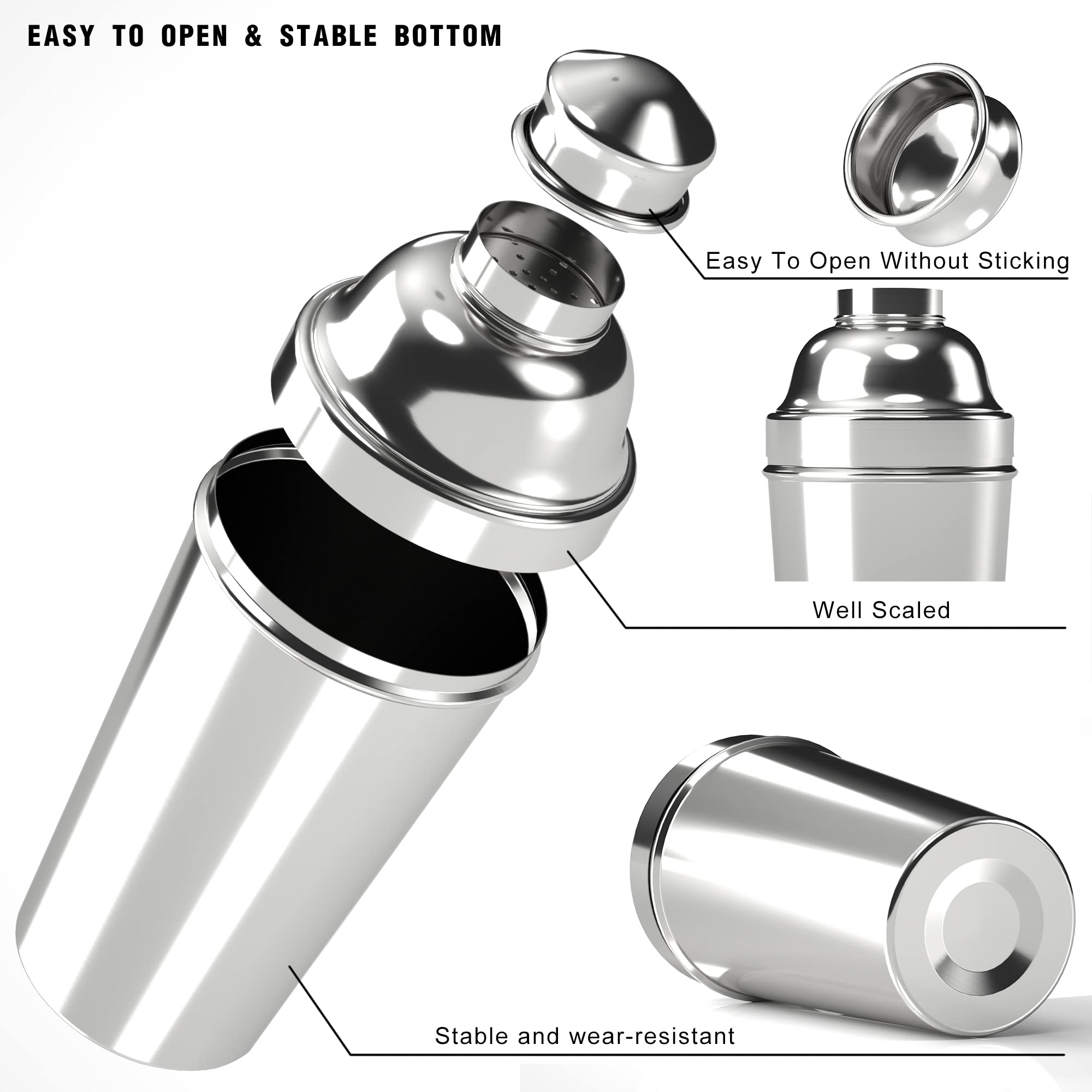 Eyesys shaker is easy to clean and maintain after busy bartending sessions.