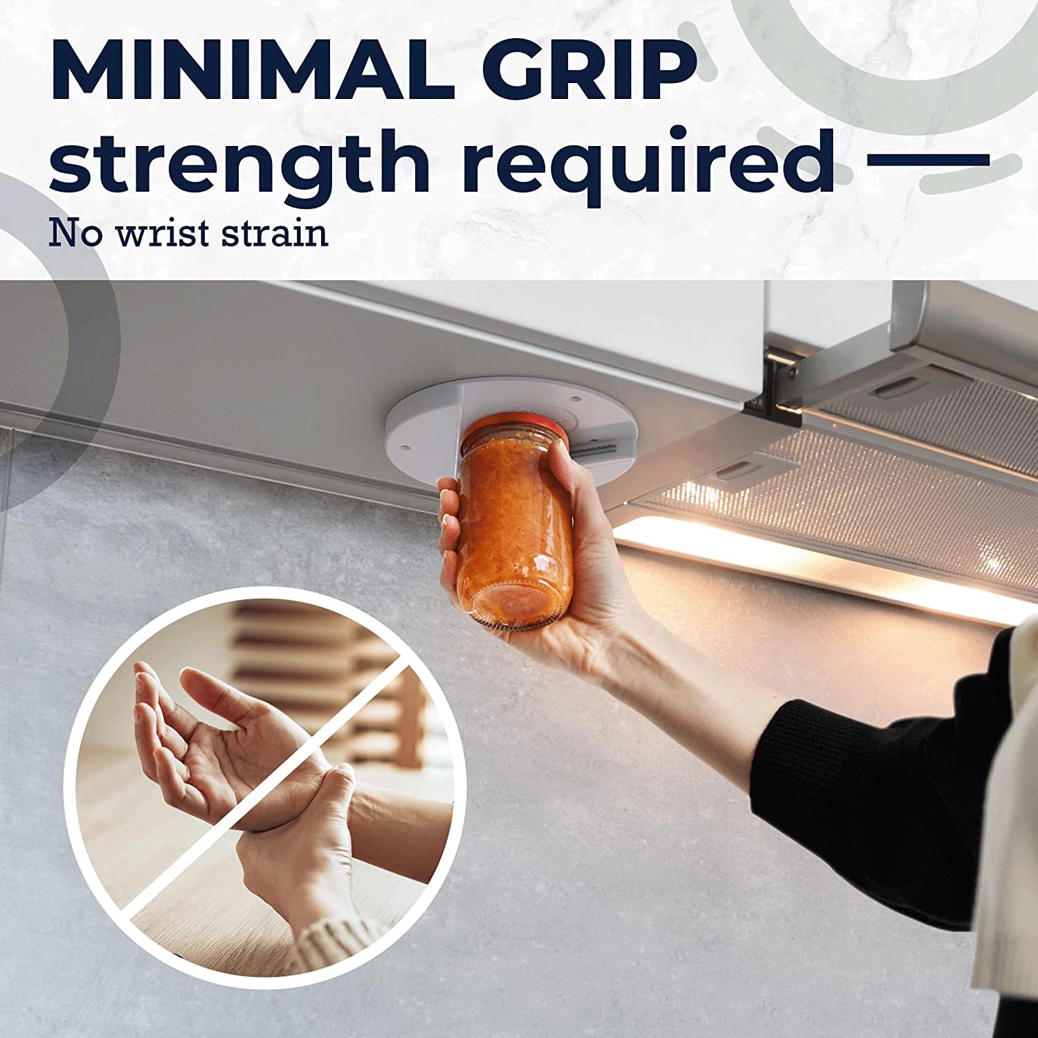 EZ Off essential tool for family kitchens with carpal tunnel considerations.