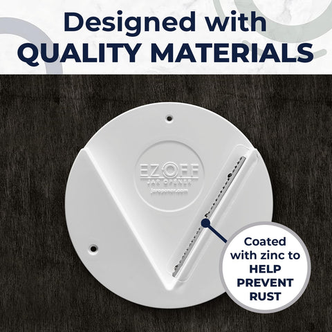 EZ Off non-slip grip keeps lids secure during opening.